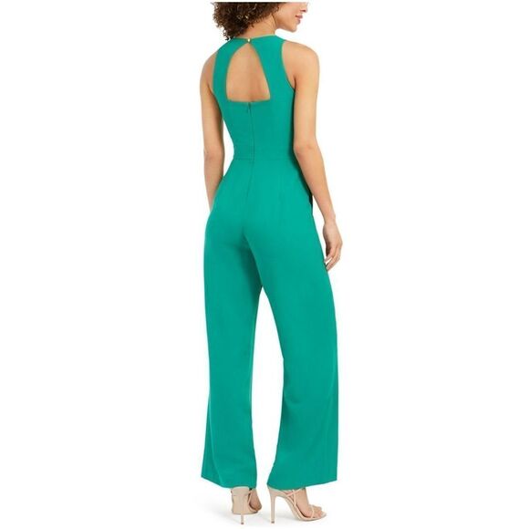 Vince Camuto Cutout-Back Jumpsuit Emerald 2 - Picture 3 of 5